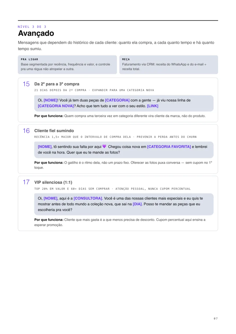 Nível 3, avançado