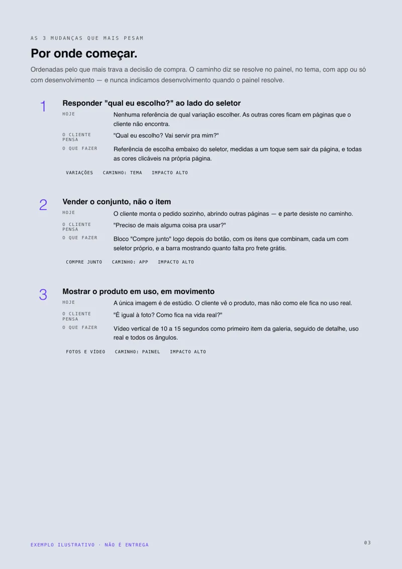 Página 3: as 3 prioridades